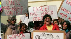 Protesto contra o concurso Miss Mundo em 1996