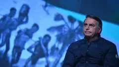 Bolsonaro durante reunião da organização da direita internacional Cpac em Balneário Camboriú