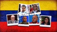 Arriba: Nicolás maduro y Cilia Flores. Abajo de izquierda a derecha: Jorge Rodríguez, Vladimir Padrino, Diosdado Cabello y Delcy Rodríguez. Fotos: Getty