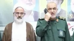 Screengrab from Iranian state media showing the commander-in-chief of Iran’s Islamic Revolution Guard Corps (IRGC), Maj-Gen Hossein Salami (2nd right), ordering a ballistic missile attack on Israel (1 October 2024)