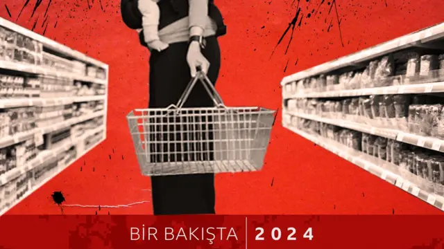 süpermarket sepeti tutan bir kadın 