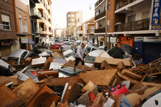 A tempestade causou um rastro de destruição em algumas regiões da Espanha