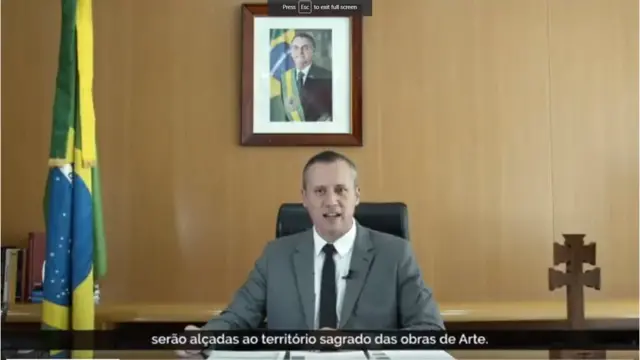 Alvim em vídeo de lançamento do Prêmio Nacional das Artes