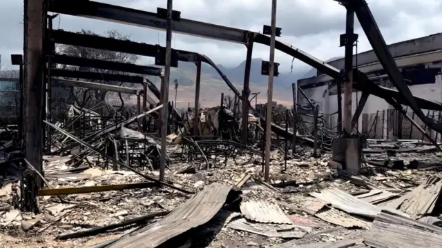 A view of damage cause by wildfires in Lahaina, Maui, Hawaii, U.S. August 10, 2023