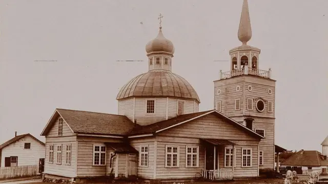 Catedral de São Miguel, uma igreja ortodoxa russa em Sitka, Alasca