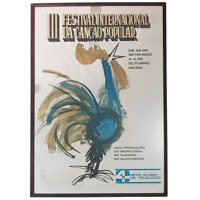 Cartaz do III Festival Internacional da Canção, em 1968