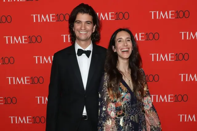 Adam Neumann e a esposa Rebekah