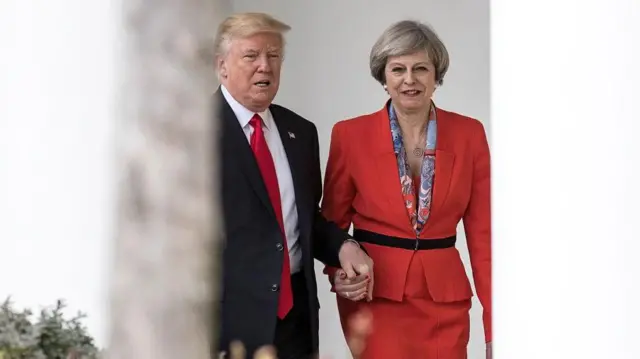 Donald Trump ve Theresa May.