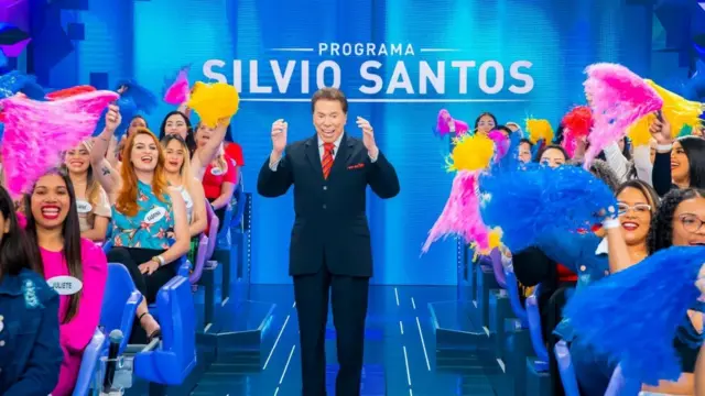 Apresentador Silvio Santos em seu programa