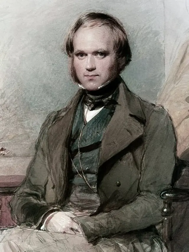 Retrato de Charles Darwin quando jovem