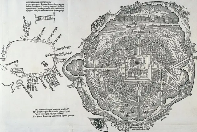 Mapa em preto e branco