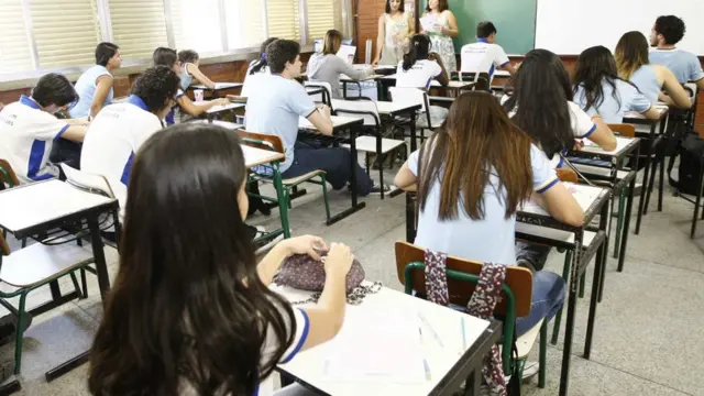 Alunos da rede estadual do Rio, em foto de 2014