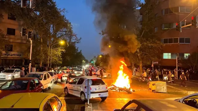 Protestos nas ruas do Irã