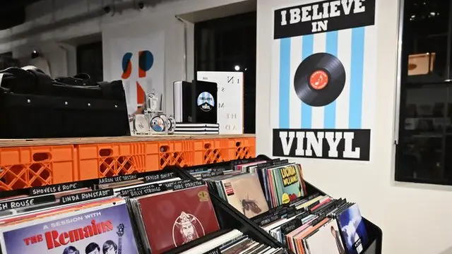 Loja de discos em Nova York em 2019