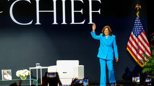 NEW ORLEANS, LOUISIANA - JULY 06: U.S. Vice President Kamala Harris speaks at the Essence Festival of Culture at the Ernest N. Morial Convention Center on July 06, 2024 in New Orleans, Louisiana. (Photo by Josh Brasted/FilmMagic)