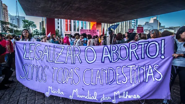 Protesto a favor do aborto em São Paulo, 2017