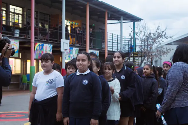 Alunos do Colégio María de Guadalupe