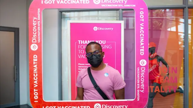 Vaccination centre in Sandton, South Africa