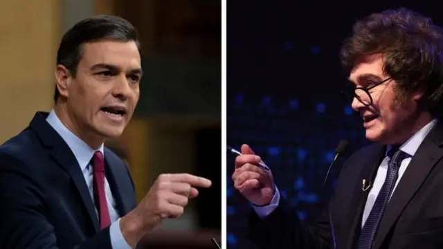 Pedro Sánchez e Javier Milei