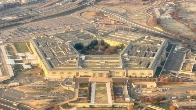 Imagem aérea do Pentágono, nos Estados Unidos