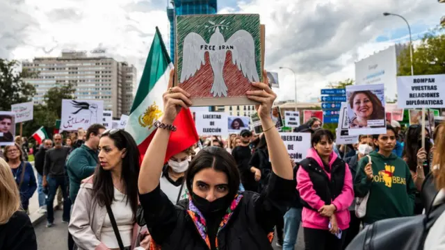 Protesto em Madri contra Irã