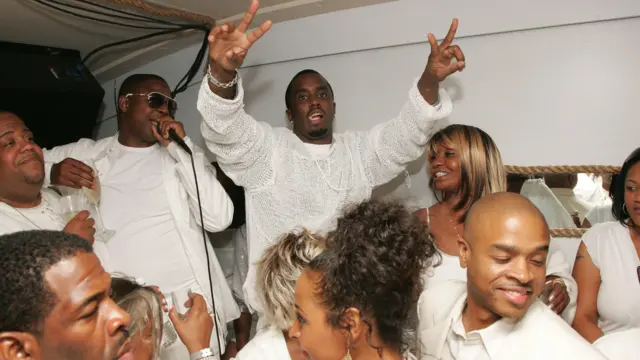 Sean 'Diddy' Combs fotografado em sua festa, em 2 de setembro de 2007, em East Hampton, Nova York