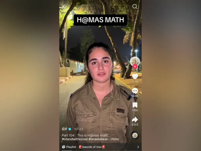 Conteúdo das Forças de Defesa de Israel às vezes faz referência a tendências virais do TikTok - como essa brincadeira com "matemática de menina"