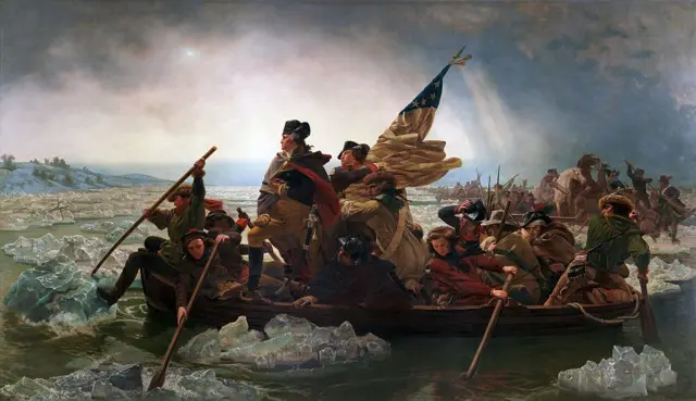 Pintura de George Washington cruzando o rio Delaware