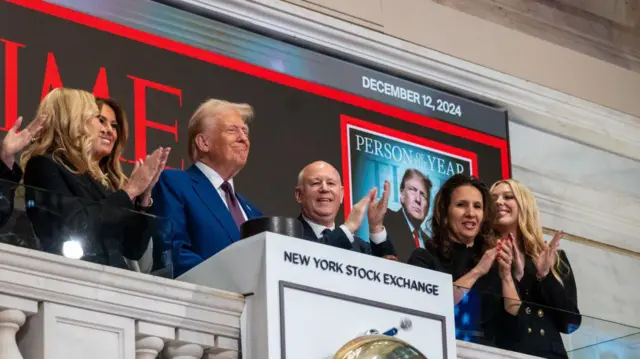 Trump na abertura do pregão da Bolsa de Valores de Nova York 