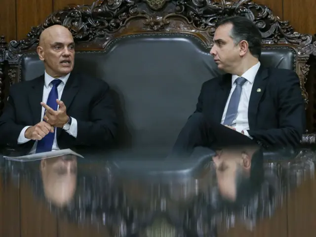 Alexandre de Moraes com Rodrigo Pacheco