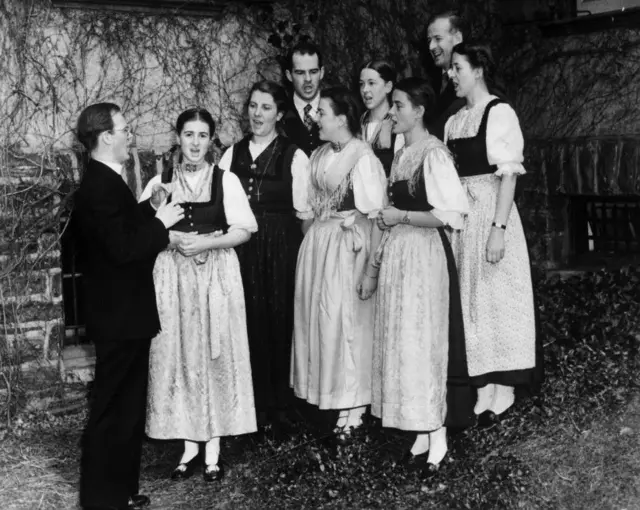 A Familia von Trapp em Boston, em 1941