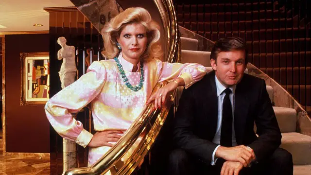 Donald Trump ve ilk eşi Ivana Trump.