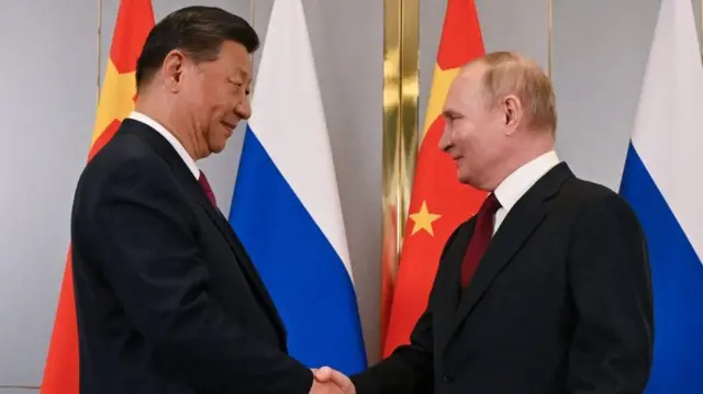 Xi Jinping et Vladimir Poutine.