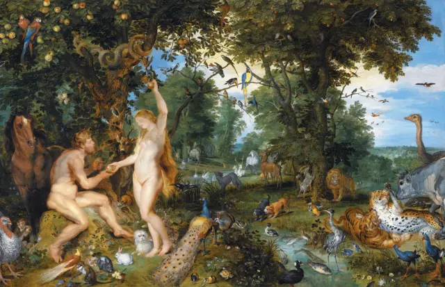 O Jardim do Éden, em pintura de Pieter Paul Rubens, feita por volta de 1615. 