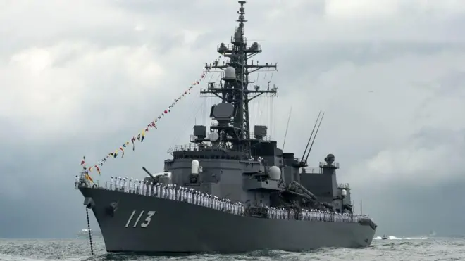 Japan's Maritime Self-Defense Force destroyer Sazanami