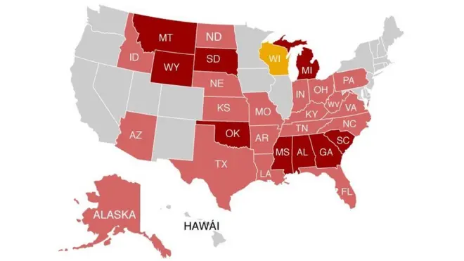 Mapa de Estados Unidos