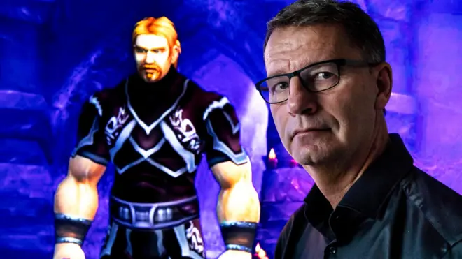 Ibelin, personagem de Mats em World of Warcraft, ao lado do 'pai', Robert Steen