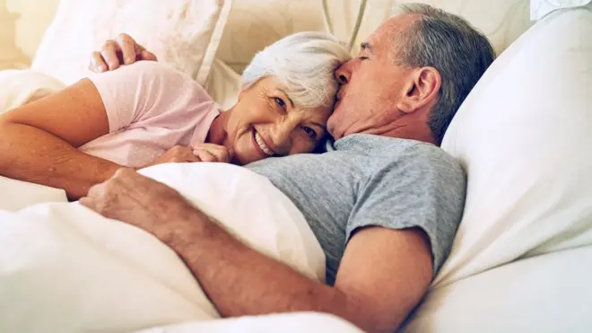 Older couple in bed