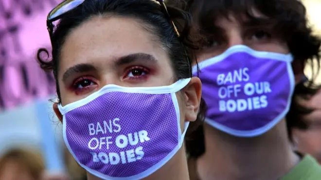 Protesta en favor del derecho a decidir en Nueva York, el 2 de octubre de 2021.