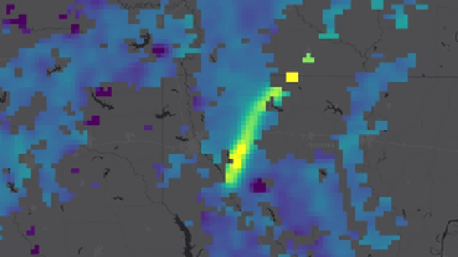 Plumes seen from space can stretch hundreds of miles - including here in the US