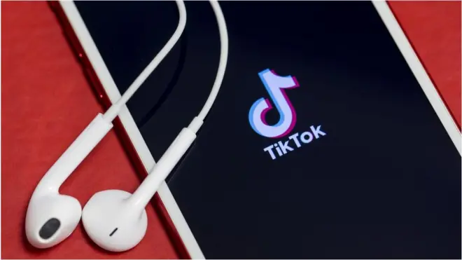 Tiktok app on a phone