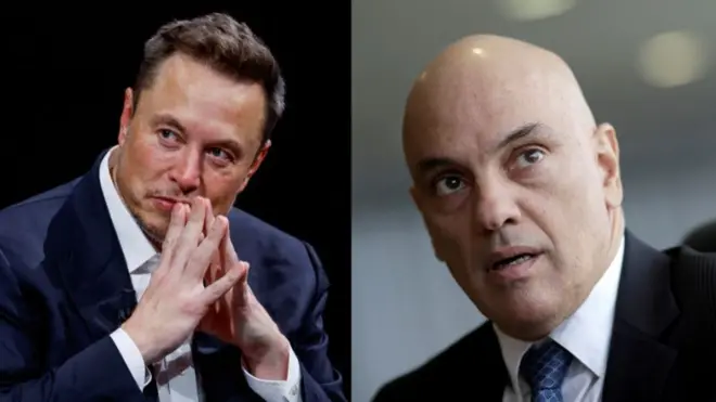 Elon Musk e Alexandre de Moraes