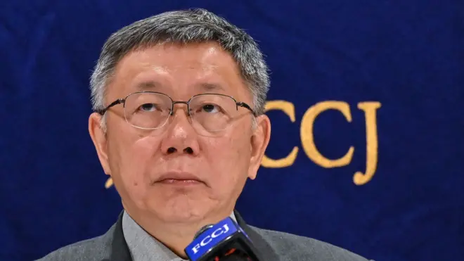 Ko Wen-je, chairman of the Taiwan People's Party, attends a press conference at the Foreign Correspondents' Club of Japan in Tokyo on June 8, 2023.