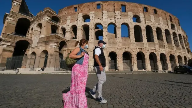 El centro de Roma está mucho más vacío debido a la pandemia.