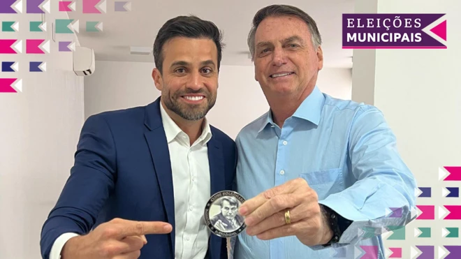 Pablo Marçal recebeu de Bolsonaro, em junho de 2024, uma medalha com a palavra “imbrochável” 