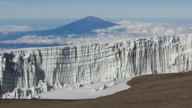 Glacier on Kilimanjaro