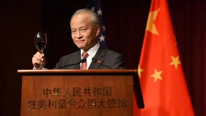 Chinese ambassador Cui Tiankai is active on Twitter