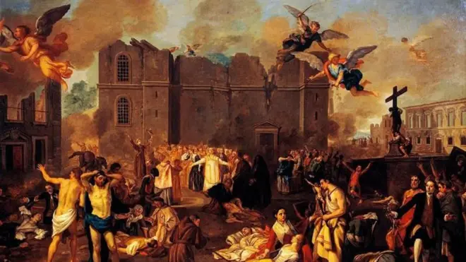 Terremoto em Lisboa (1755), pintura de João Glama (1708-1792)
