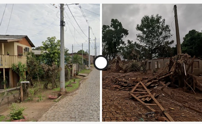 Antes e depois de rua