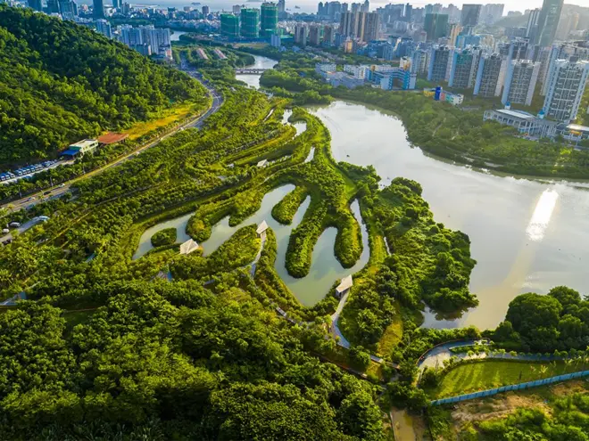 Parque Sanya Mangrove em Hainan, na China